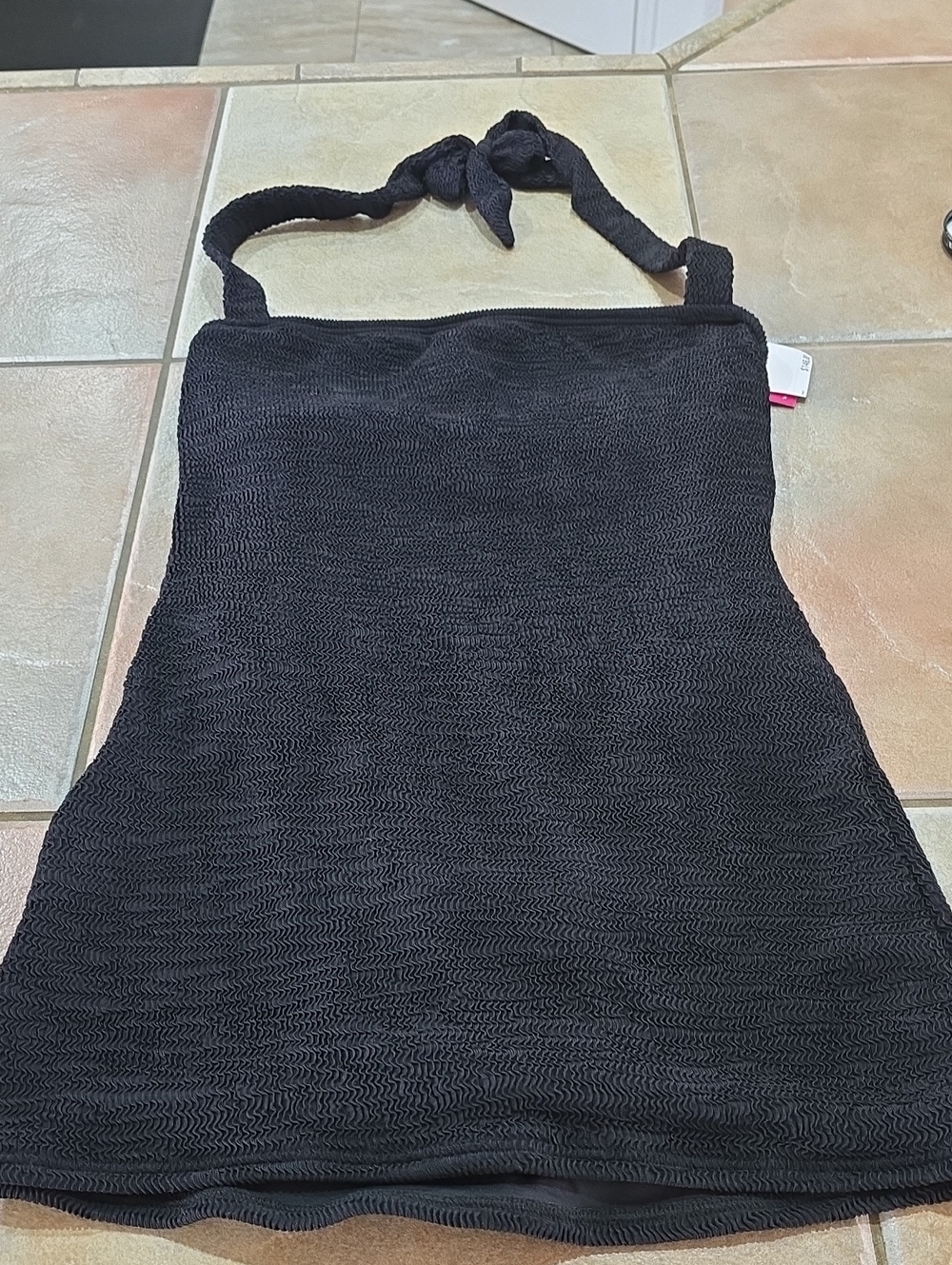 Black Halter One-Piece Swimsuit Sz 10 Nwt